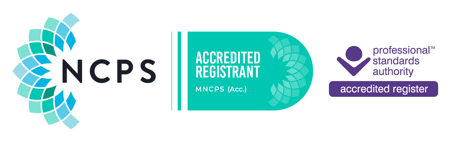 Registered member of the National Counselling and Psychotherapy Society